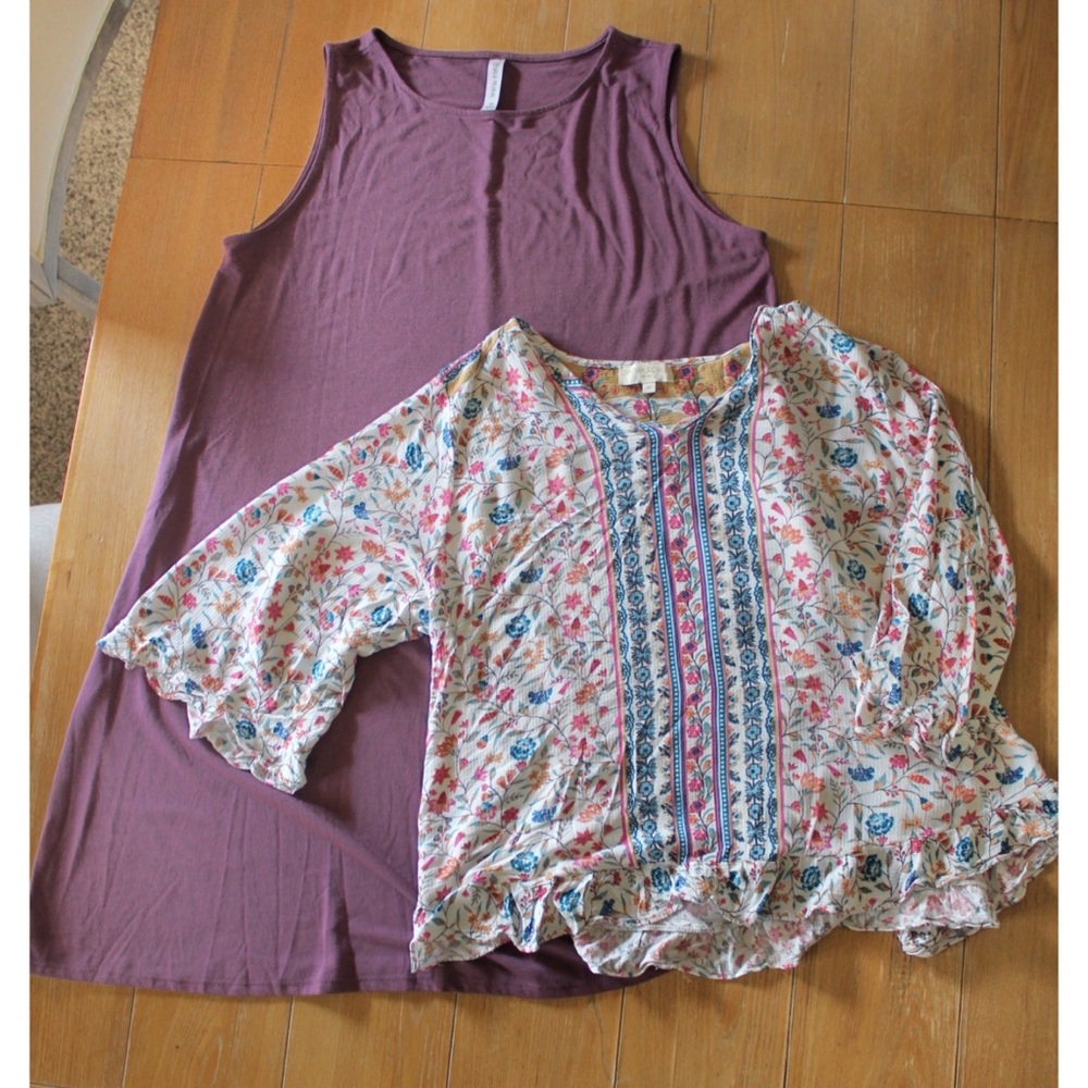 Plus Size (2) Piece Bundle Lot 1X Preowned Cynthia Rowley